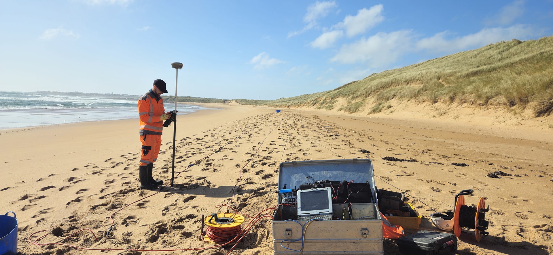 Green Volt seismic ground survey St Fergus South landfall site Peterhead Scotland 2025